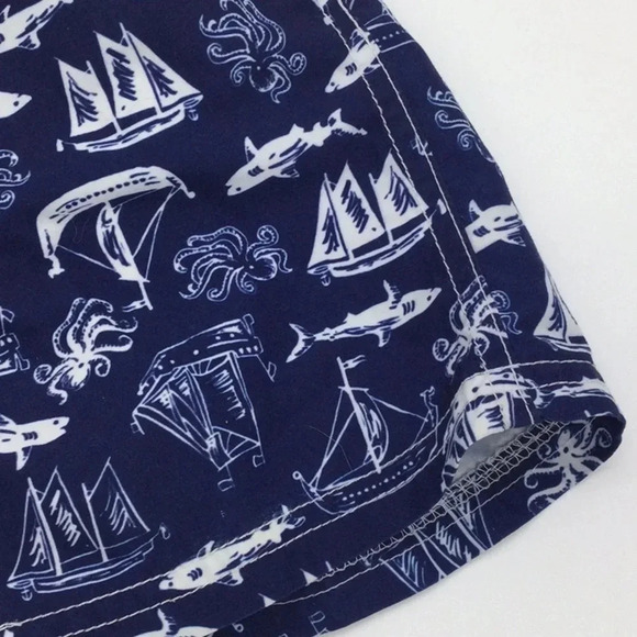 Mudpie Boys Ocean Print Swim Trunks size 24M/2T/3T - Picture 2 of 5